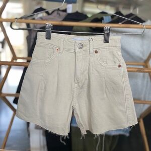 ZARA Denim cutoff shorts (color, Sand) Youth sz 7